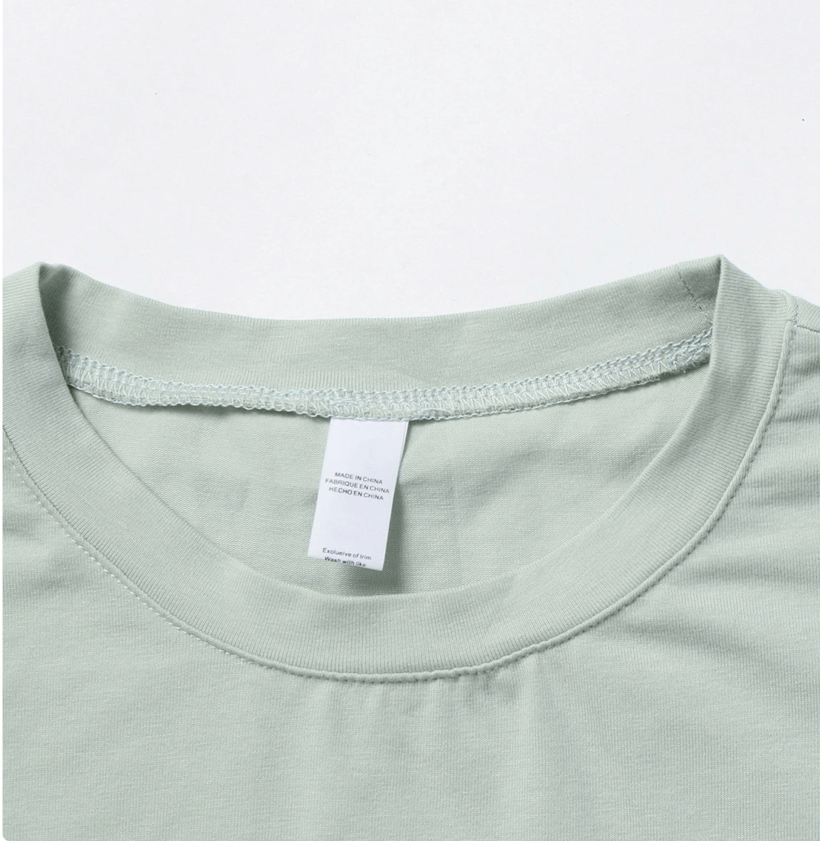 Light green O-neck sports crop top for women, perfect for yoga, running, and training, with anti-pilling and anti-shrink fabric features.